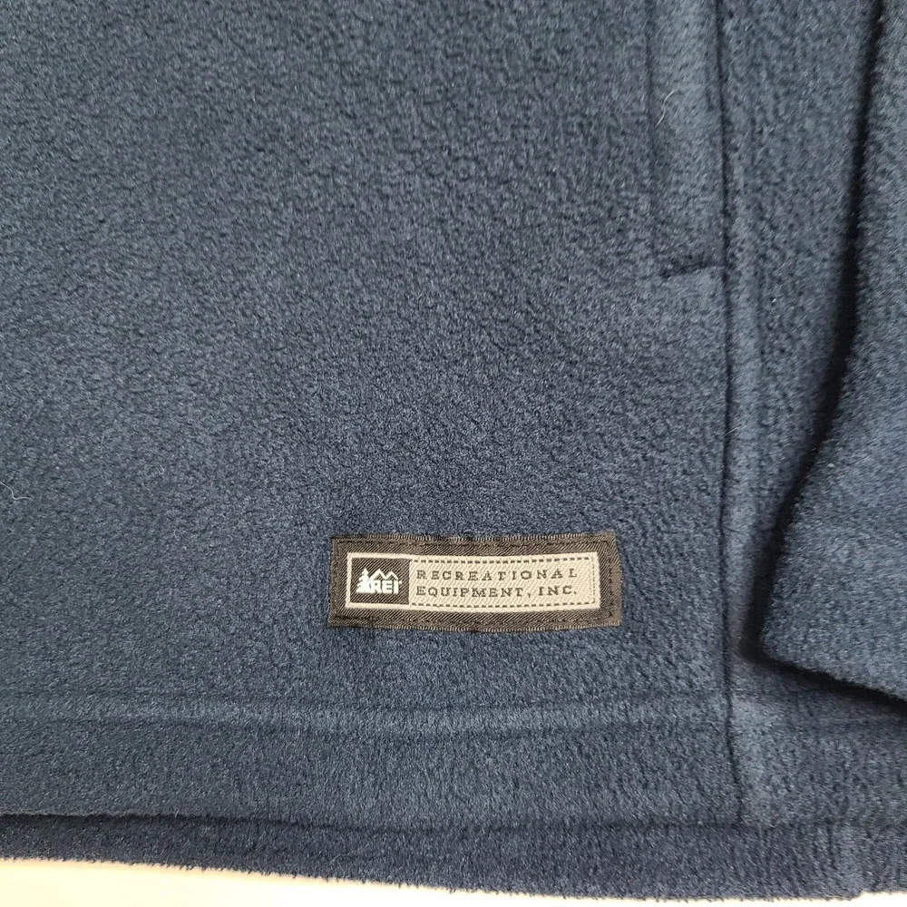 REI Men's Size Medium Navy Full Zip Up‎ Long Sleeve Fleece Jacket